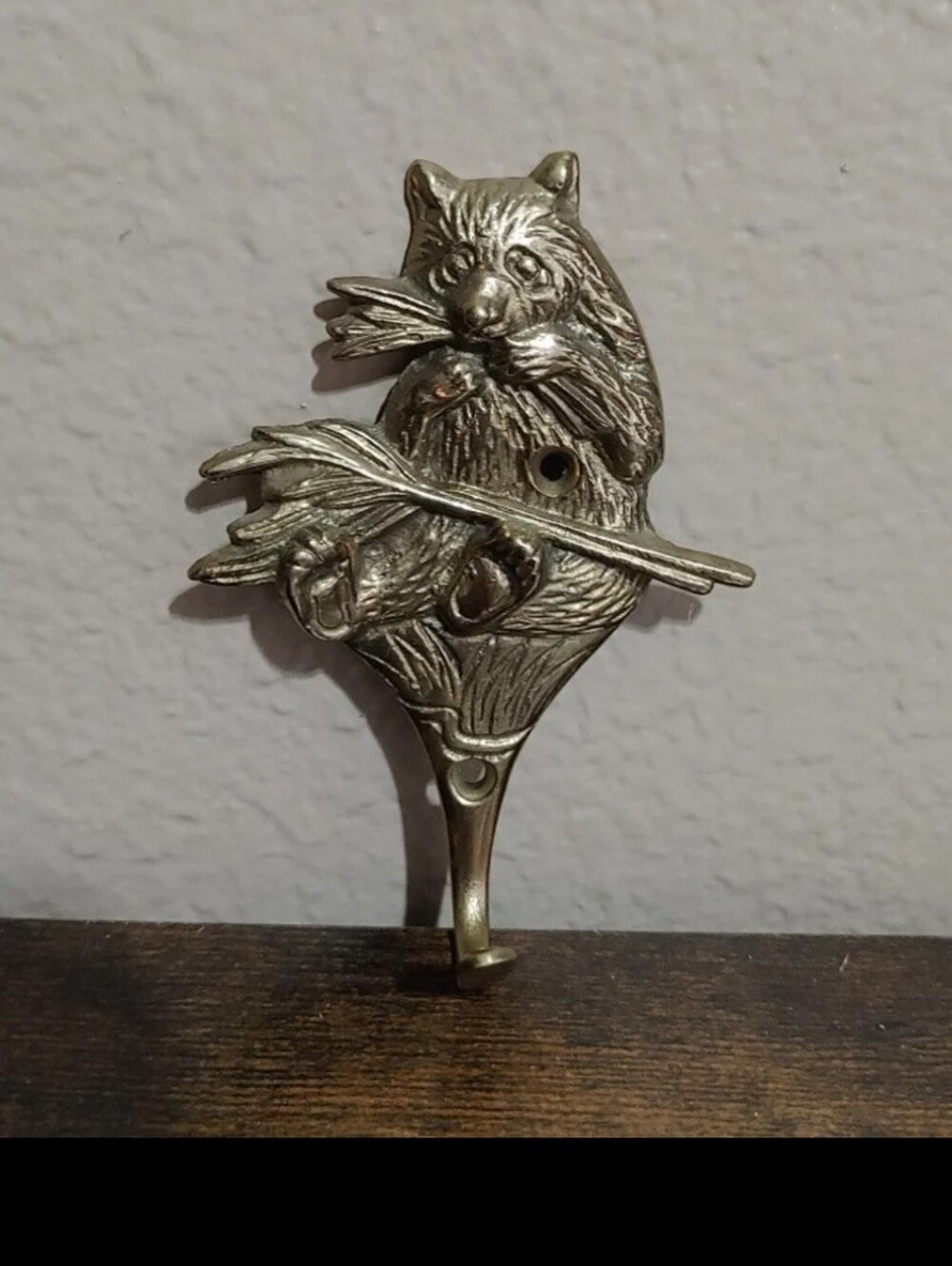 Cute Vintage Panda Brass Hook/Hanger.